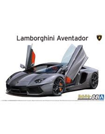 AOSHIMA 1/24 SCALE PLASTIC MODEL KIT - 05864 LAMBO AVENTADOR AOS05864