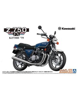 AOSHIMA 1/12 SCALE PLASTIC MODEL KIT - 06520 - KAWASAKI KZ750D '79 CUSTOM - AOS06520