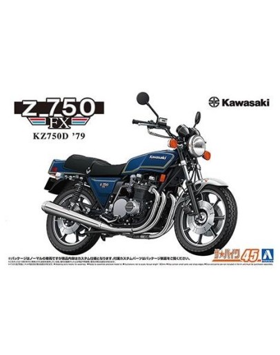 AOSHIMA 1/12 SCALE PLASTIC MODEL KIT - 06520 - KAWASAKI KZ750D '79 CUSTOM - AOS06520