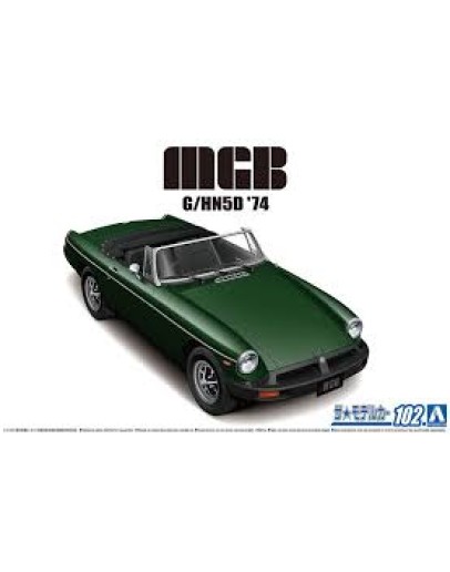 AOSHIMA 1/24 SCALE PLASTIC MODEL KIT - 006881 MGB 74 AOS06881