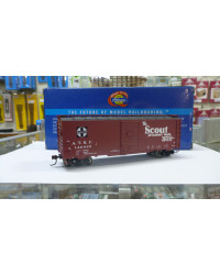 ATHEARN HO SCALE WAGON - 70048 - 40FT YOUNGSTOWN STEEL SINGLE DOOR BOXCAR - SANTA FE SCOUT - #A.T.S.F. 146925 - ATH70048