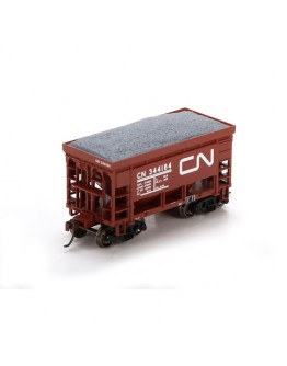 ATHEARN HO SCALE WAGON - 87083- 24ft Offset Ore Car w/load - Canadian National - Brown