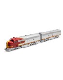 ATHEARN ROUNDHOUSE HO SCALE DIESEL LOCOMOTIVE - RND3201 - F7A [POWERED] & B [UNPOWERED] SET - SANTA FE #347C / 347 - RND3201