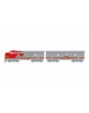 ATHEARN ROUNDHOUSE HO SCALE DIESEL LOCOMOTIVE - RND3201 - F7A [POWERED] & B [UNPOWERED] SET - SANTA FE #347C / 347 - RND3201