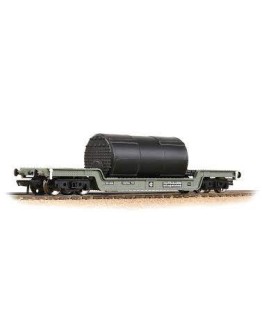 BACHMANN BRANCHLINE OO SCALE WAGON 33-901F - 45T BOGIE WELL WAGON WITH BOILER LOAD - BR GREY