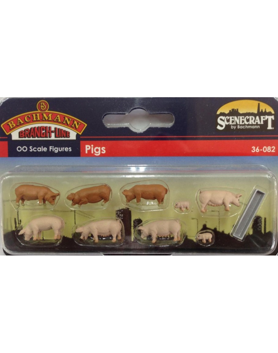 BACHMANN SCENECRAFT OO SCALE FIGURES 36-082 Pigs BLN36082