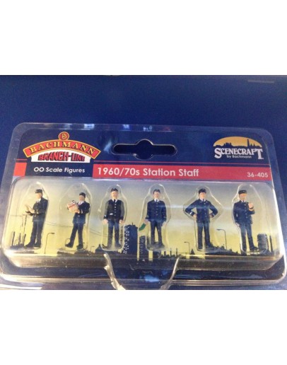 BACHMANN SCENECRAFT OO SCALE FIGURES 36-405 1960 / 1970's Station Staff