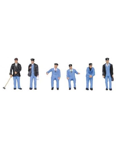 BACHMANN SCENECRAFT OO SCALE FIGURES 36-407 1950's Train Crew