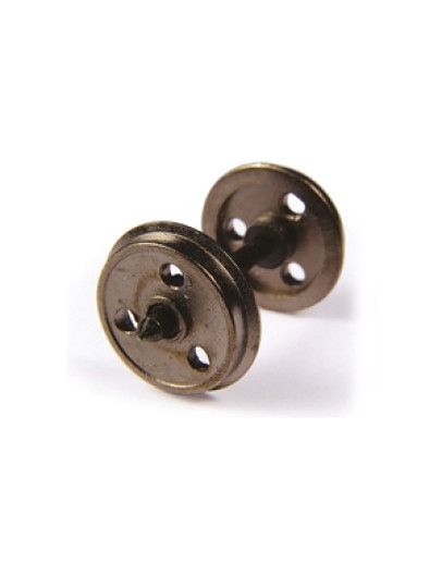 BACHMANN BRANCHLINE OO SCALE WAGON ACCESSORIES 36-015 METAL 3 HOLE WAGON WHEELS - 10 PER PACK