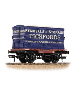 BACHMANN BRANCHLINE OO SCALE WAGON 37-954A - CONFLAT WAGON BR BAUXITE (EARLY) WITH BD CONTAINER 'PICKFORDS'