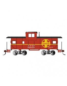 BACHMANN US HO SCALE WAGON - 17704 - 36' Wide Vision Caboose - Santa Fe - Red