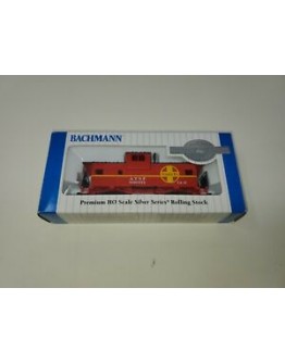 BACHMANN US HO SCALE WAGON - 17704 - 36' Wide Vision Caboose - Santa Fe - Red