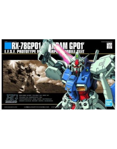 BANDAI 1/144 GUNDAM PLASTIC KIT - 5060965 - HGUC RX-78 GP01 ZEPHYRANTHES