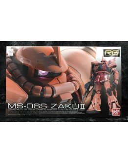 BANDAI 1/144 GUNDAM PLASTIC KIT - 5061595 - RG MS-06S ZAKU II CHAR'S TYPE BANDAI GO5061595