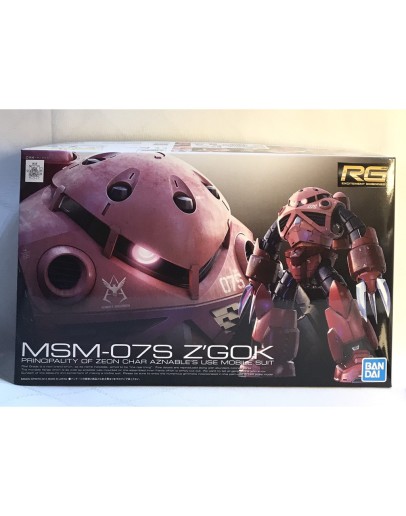 BANDAI 1/144 GUNDAM PLASTIC KIT - 5061601 - RG MSM-07S Z'GOK PRINCIPALITY OF ZEON CHAR AZNABLE'S USE MOBILE SUIT  GO5061601