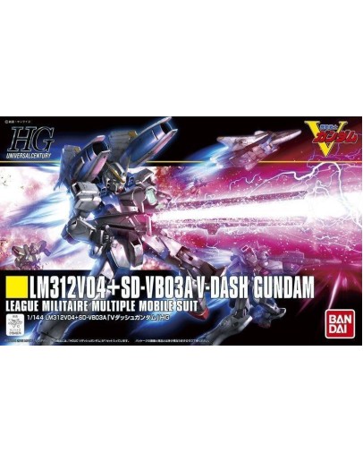 BANDAI 1/144 GUNDAM HGUC PLASTIC KIT - GOLD 188 - 5063524 - HGUC LM312V04+SD=VB03A V-DASH GUNDAM- GO5063524