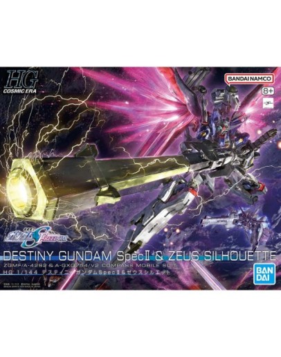 BANDAI 1/144 GUNDAM HG COSMIC ERA PLASTIC KIT - 258 - 5067428 - DESTINY GINDAM SPEC II & ZEUS SILOUETTE GO5067428