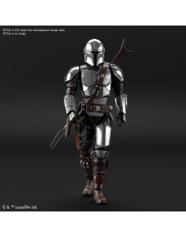BANDAI STAR WARS 1/12 SCALE MODEL KIT - 5061797 - The Mandalorian (Beskar Armor) Silver Coating Ver