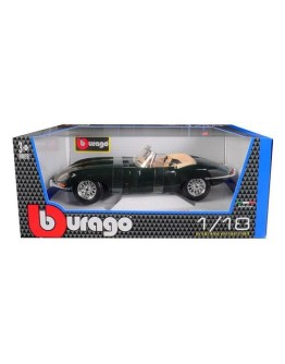 BURAGO 1/18 SCALE DIE-CAST CAR MODEL - 12046 - JAGUAR E-TYPE CABRIOLET BU12046