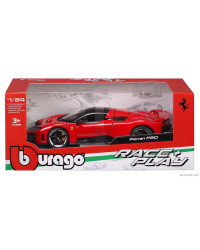 BURAGO 1/18 SCALE DIE-CAST CAR MODEL - 16022 -  FERRARI F80 - RED BU16022