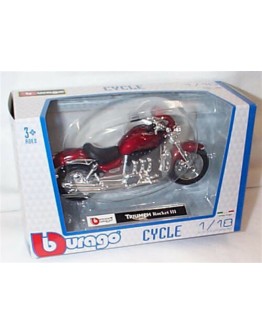 BURAGO 1/18 SCALE DIE-CAST MOTORCYCLE MODEL - 51039 - TRIUMPH ROCKET III BU51039