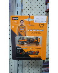 BURAGO FORMULA RACING 1/64 SCALE DIE-CAST MODEL CAR - 58010N - McLAREN MCL39 #4 LANDO NORRIS - BU58010N