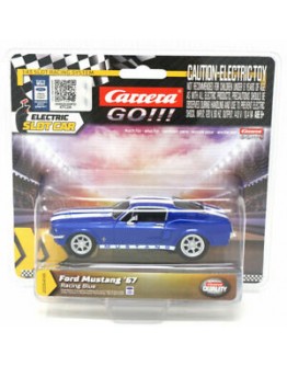 CARRERA SLOT CAR - GO - 64146 1967 FORD MUSTANG - RACING BLUE