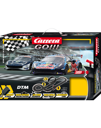 CARRERA SLOT CAR 'GO' SET - 62542 - DTM RACE 'N GLORY 