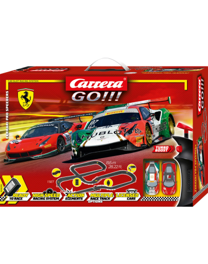 CARRERA GO SLOT CAR SET - 62551 - FERRARI PRO SPEEDERS