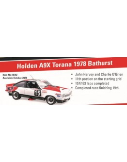 CLASSIC CARLECTABLES 1/18 SCALE DIE-CAST MODEL - 18742 - Holden A9X Torana - 1978 Bathurst