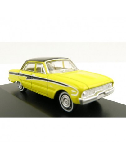 COOEE CLASSICS ROAD RAGERS 1/87 DIE-CAST MODEL - CC87R054 - 1960 XK Falcon Sedan - Acaia Yellow with black roof