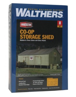 WALTHERS CORNERSTONE N BUILDING KIT  9333230 Co-Operative Storage Shed on Pilings