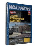 WALTHERS CORNERSTONE HO BUILDING KIT  9332901 3 Stall Modern Roundhouse Addition
