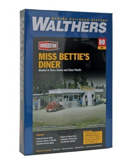 WALTHERS CORNERSTONE HO BUILDING KIT  9332909 Miss Bettie's Diner