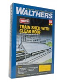 WALTHERS CORNERSTONE HO BUILDING KIT  9332984 Train Shed with Clear Roof