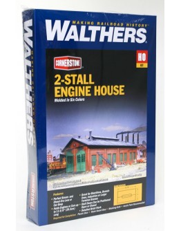 WALTHERS CORNERSTONE HO BUILDING KIT  9333007 2 Stall Engine House