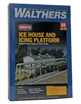 WALTHERS CORNERSTONE HO BUILDING KIT  9333049 Icehouse and Platform