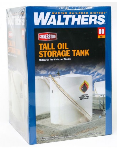WALTHERS CORNERSTONE HO BUILDING KIT  9333168 Tall Oil Storage Tank
