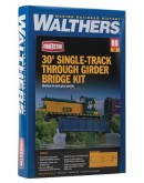 WALTHERS CORNERSTONE HO BUILDING KIT  9334500 30' Single Track Railroad Through Girder Bridge