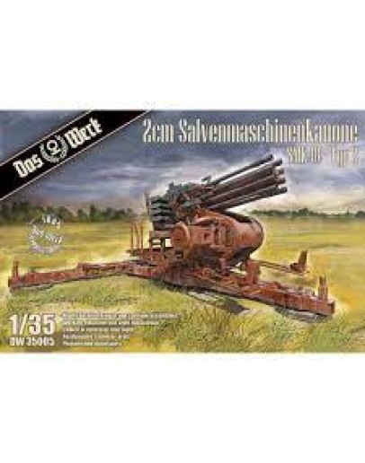 DAS WERK 1/35 SCALE PLASTIC MODEL KIT - 35005 - SMK 18 TYPE 2 GUN WW2 - DWK35005