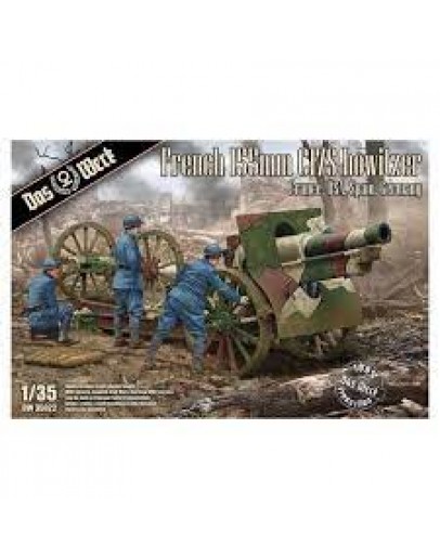 DAS WERK 1/35 SCALE PLASTIC MODEL KIT - 35022 FRENCH 155MM HEAVY HOWITZER DWK35022