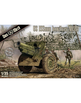 DAS WERK 1/35 SCALE PLASTIC MODEL KIT - 35023 US 155mm HOWITZER M1918 - DWK35023