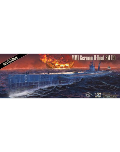 DAS WERK 1/72 SCALE PLASTIC MODEL KIT - DW 72001 - WWI German U-Boat SM U-9