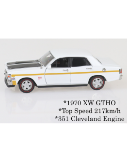 DDA COLLECTIBLES 1/32 SCALE DIE-CAST MODEL - DDA32377DW - White XW Ford Falcon GTHO Phase 2