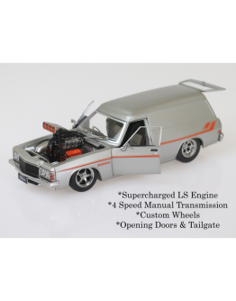 DDA COLLECTIBLES 1/24 SCALE DIE-CAST MODEL CAR - DDA522 - SILVER HOLDEN HZ PANEL VAN (SANDMAN)