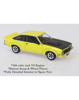 DDA COLLECTIBLES 1/24 SCALE DIE-CAST MODEL CAR - DDA807 - YELLOW A9X TORANA 308
