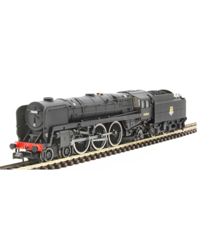 DAPOL N GAUGE STEAM LOCOMOTIVE 2S-017-006 BR STANDARD BRITANNIA 4-6-2 #70000 UNLINED BLACK WITH EARLY CREST