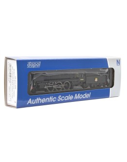 DAPOL N GAUGE STEAM LOCOMOTIVE 2S-017-006 BR STANDARD BRITANNIA 4-6-2 #70000 UNLINED BLACK WITH EARLY CREST