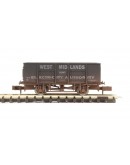 DAPOL N GAUGE WAGON 2F-038-008 20 Ton Steel Mineral Wagon - West Midland Joint Electricity Authority #18 - Black