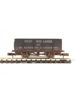 DAPOL N GAUGE WAGON 2F-038-008 20 Ton Steel Mineral Wagon - West Midland Joint Electricity Authority #18 - Black